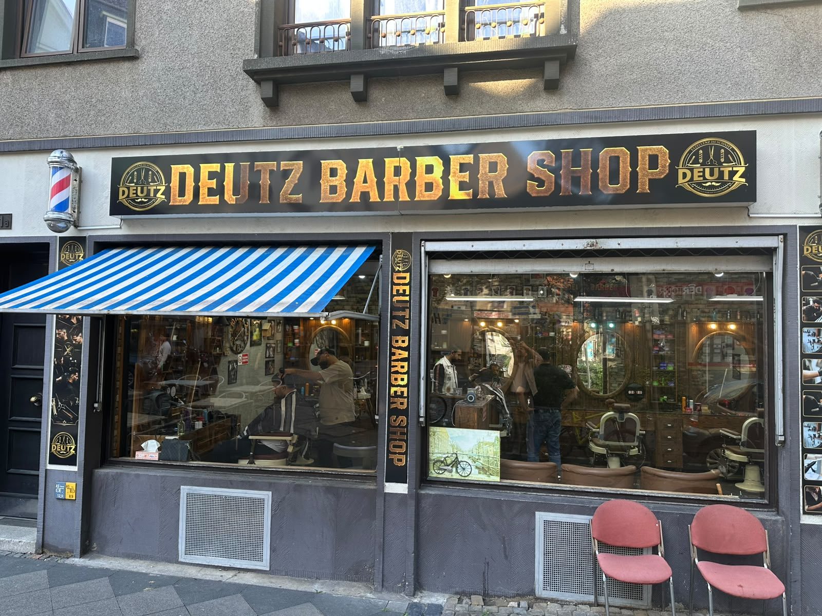 Ladenfront des Deutz Barber Shop